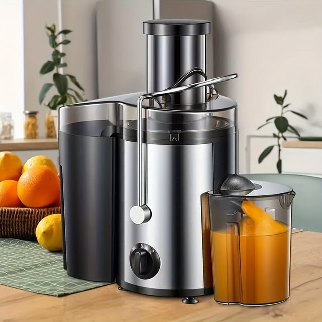 500W High-power Centrifugal Juicer With 3-inch Wide Inlet Groove, Stainless Steel, Free Of Bisphenol A, Including Measuring Cup And Discharge Cover, Is An Ideal Choice For Quick And Easy Juicing.