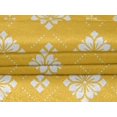 thumbnail image 4 of oneOone Velvet Yellow Fabric Floral & Tiles Moroccan Craft Projects Decor Fabric Printed By The Yard 58 Inch Wide, 4 of 5