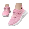 thumbnail image 3 of PMVFHDE Espadrilles pour Filles Espadrilles de Mode pour Enfants en Maille à Lacets Espadrilles à Agencement de Couleurs Décontractées Confortables Chaussures de Course Rose, 4,5-5 Ans, 3 of 9