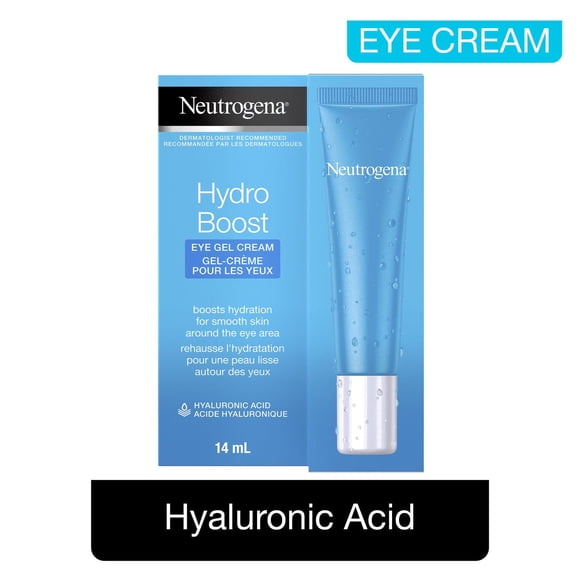 Neutrogena Hydro Boost Gel-Crème pour les Yeux à l'Acide Hyaluronique, Hydratant sous les Yeux, Sans Parfum