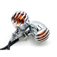 thumbnail image 2 of Krator Motorcycle 2 pcs Chrome Amber Turn Signals Lights Compatible with Honda Helix Gyro Express 50 250, 2 of 6