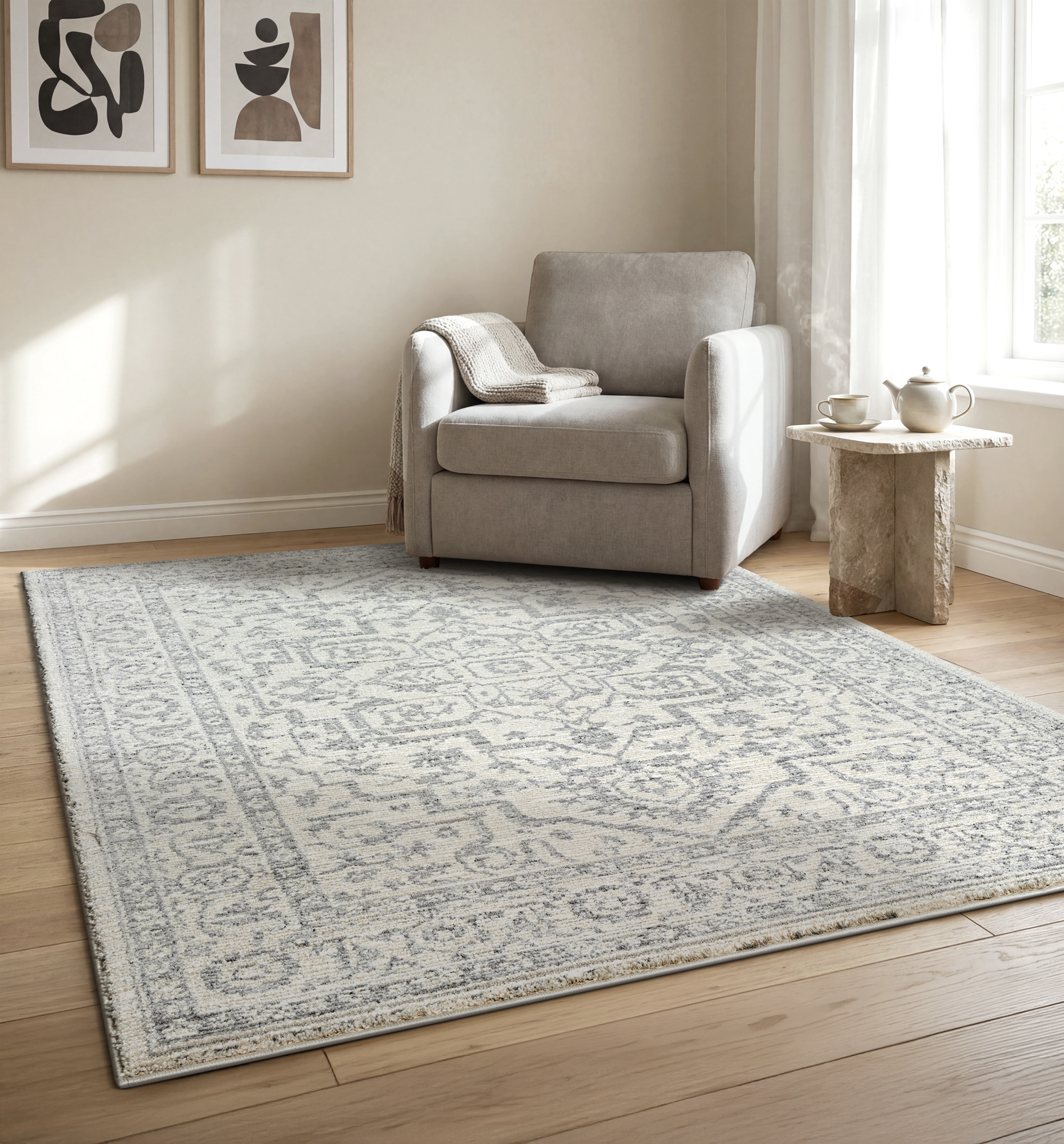 Tapis ivoire Nizza Mainstays, 5 pi x 7 pi