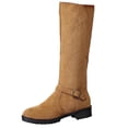 thumbnail image 2 of Taylonsss Bottes pour Femmes à Bout Rond Hauteur Genou avec Boucle Décorative Talon Bloc Bas pour un Confort Toute la Journée Polyvalentes pour Occasions Décontractées et Semi-Formelles, 2 of 5
