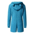 thumbnail image 4 of Combinaisons pour Femmes Chic Femmes Combinaison à Manches Longues à Capuche Pyjamas Décontractés Hiver Chauds Combinaison de Nuit Automne Combinaisons pour Femmes 2023 en Liquidation, 4 of 5