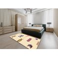 thumbnail image 4 of Ahgly Company Tapis d'Intérieur Carrés Abstraits Bruns Unis, 7 Pieds Carré, 4 of 6