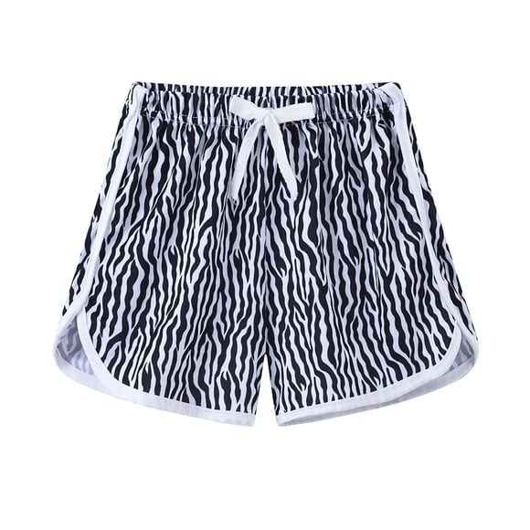 dmqupv Shorts Tout-Petits Tout-Petits Garçons Filles Shorts de Sport Imprimés Dessin Animé Floral Shorts de Plage pour Enfants Noir, Taille pour 7-8 Ans