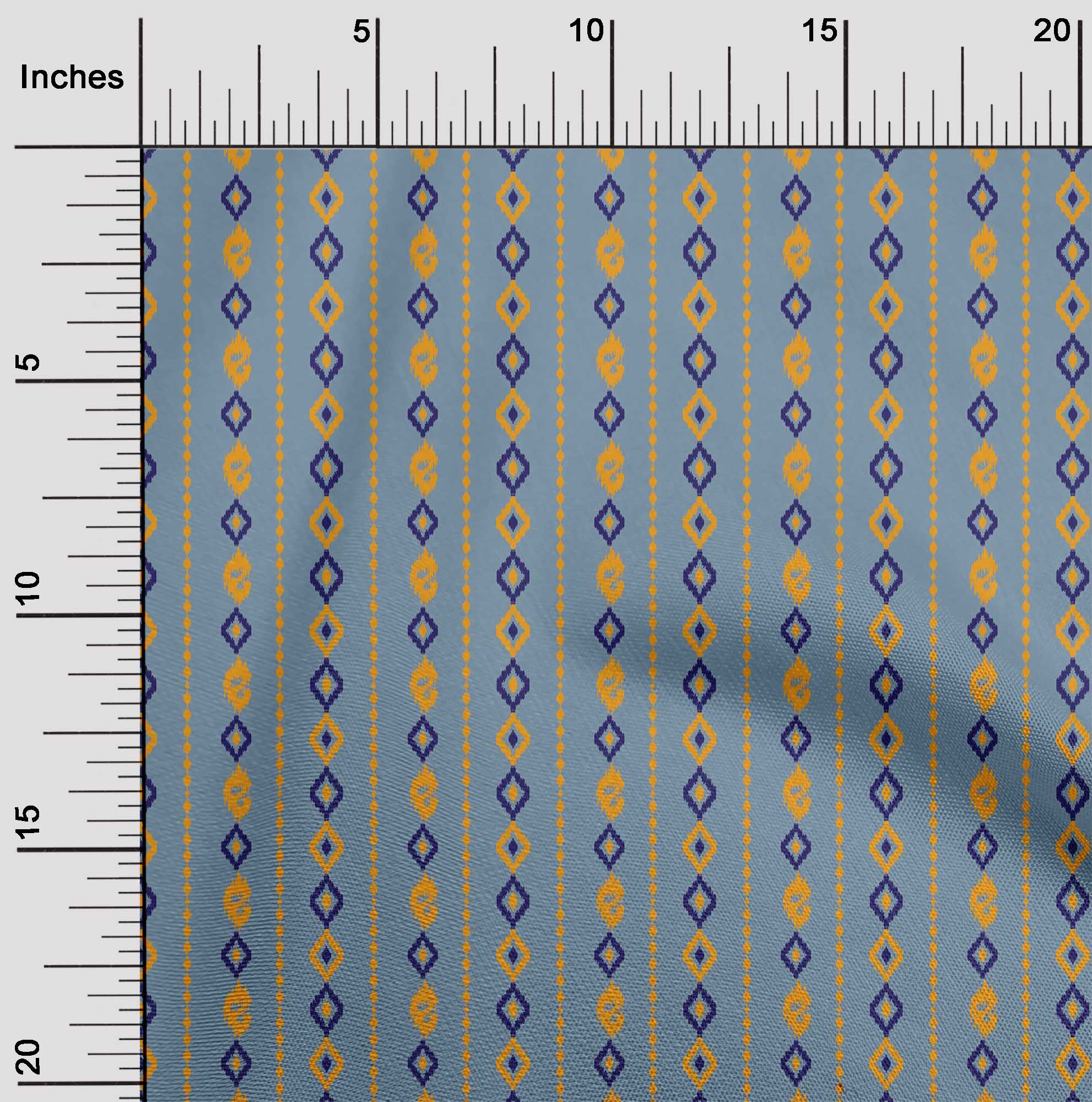 oneOone Polyester Lycra Fabric Stripe & Geometric Ikat Print Fabric BTY 56 Inch Wide