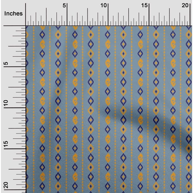 oneOone Tissu Polyester Lycra Rayé & Géométrique Ikat Imprimé Tissu BTY 56 Pouces de Large