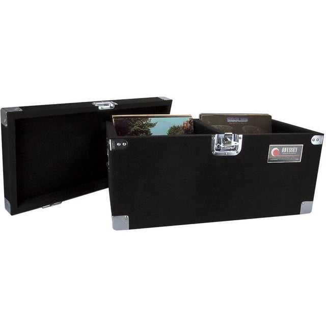 Odyssey CLP200P Pro DJ Case Tapisé avec Couvercle Détachable pour 200 Disques Vinyles LP