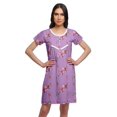 thumbnail image 1 of Moomaya Chemise de Nuit d'Allaitement à Col Rond pour Femmes, Imprimée, à Manches Courtes, 1 of 5