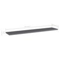 thumbnail image 4 of vidaXL Bookshelf Boards 4 pcs High Gloss Grey 100x20x1.5 cm Engineered Wood, 4 of 4