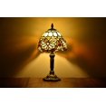 thumbnail image 4 of Tiffany Style Table Lamp Bedside Desk Lamp Bedroom Stained-Glass 14.5'' Height Multi-color, 4 of 4