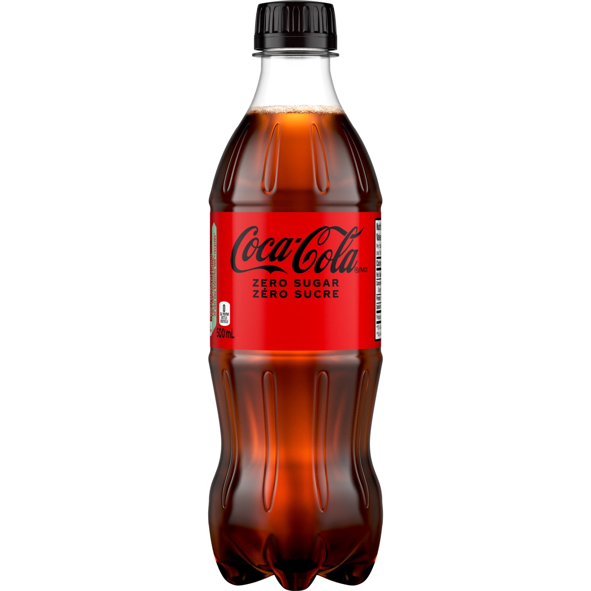 Boisson gazeuse Coca-Cola Zéro sucre bouteille, 500 mL