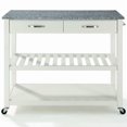 thumbnail image 3 of Crosley Furniture 2-Drawers Granite Top Kitchen Cart in White/Gray, 3 of 9