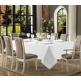 thumbnail image 3 of Nappe Rectangulaire en Polyester 130x220cm Aspect Lin Imperméable, Résistante aux Plis et aux Taches, Protège-Table – 3 Blanc, 3 of 3