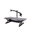 thumbnail image 1 of Rocelco ADRB45 Adjustable-Height Desk Riser (BLACK) & Dual Monitor Mount (DM2), 1 of 10