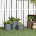 thumbnail image 2 of Outsunny Ensemble de 3 Pots de Fleurs, Pots de Fleurs avec Trous de Drainage, 2 of 9