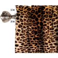 thumbnail image 5 of Leopard Pattern Window Valance,Vintage 3D Wild Animal Fur Print Home Bedroom Living Room Kitchen Decorative Valance,3 Piece Set, 5 of 5