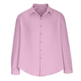 thumbnail image 4 of GigrtiJin Chemise en Lin pour Homme à Boutons, Manches Longues, Col à Revers, Chemises Unies, Mode Décontractée, Confortable, Chemises Amples, 4 of 6