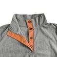 thumbnail image 4 of KIHOUT Chandails Homme Mode Décontractée Sport Col Montant Bouton Patchwork Manches Longues Chandail à Enfiler Blouse GY/L5, 4 of 6