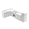 thumbnail image 2 of MERIGLARE 1/12 Maison de Poupée Mini Meubles Ensemble de Cuisine Table de Cuisson Armoire Modèle pour 3+ Blanc, 2 of 9