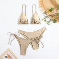 thumbnail image 2 of DGMIOCS Women's Triangle Bikini Bikini Set Beige S, 2 of 7