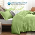thumbnail image 3 of 500 TC 100% Egyptian Cotton Duvet Cover Zipper Closur Ultra Soft Durable and Fade Resistant Solid Pattern, 3 of 7