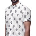 thumbnail image 4 of BESTMAN Chemise Décontractée pour Homme à Manches Courtes, Coupe Ajustée, en Coton, à Boutons, 4 of 5