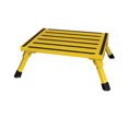 thumbnail image 1 of Safety Step Step Stool F-08C-Y One Step With Non-Slip Strips And Rubber Leg Tips; Foldable; 1000 Pound Capacity; Yellow; Aluminum; Large, 1 of 5