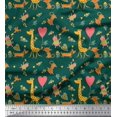 thumbnail image 1 of Soimoi Poly Georgette Fabric Balloon,Floral & Cute Animals Cartoon Fabric Prints by Yard 42 Inch Wide, 1 of 3