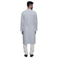 thumbnail image 3 of Atasi Ensemble Kurta Pyjama Long pour Hommes à Col Mandarin Imprimé Tenue Décontractée pour Garçons, 3 of 4