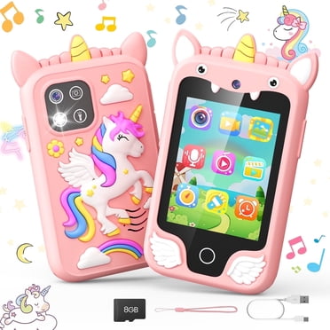 GRM Kids Smart Phone, 2.8" Touchscreen Toddler Learning Play Toy Phone with Dual Camera, Game, Music Player, Learning Toy Christmas Birthday Gifts for 3-9 Year Old Girls, Pink