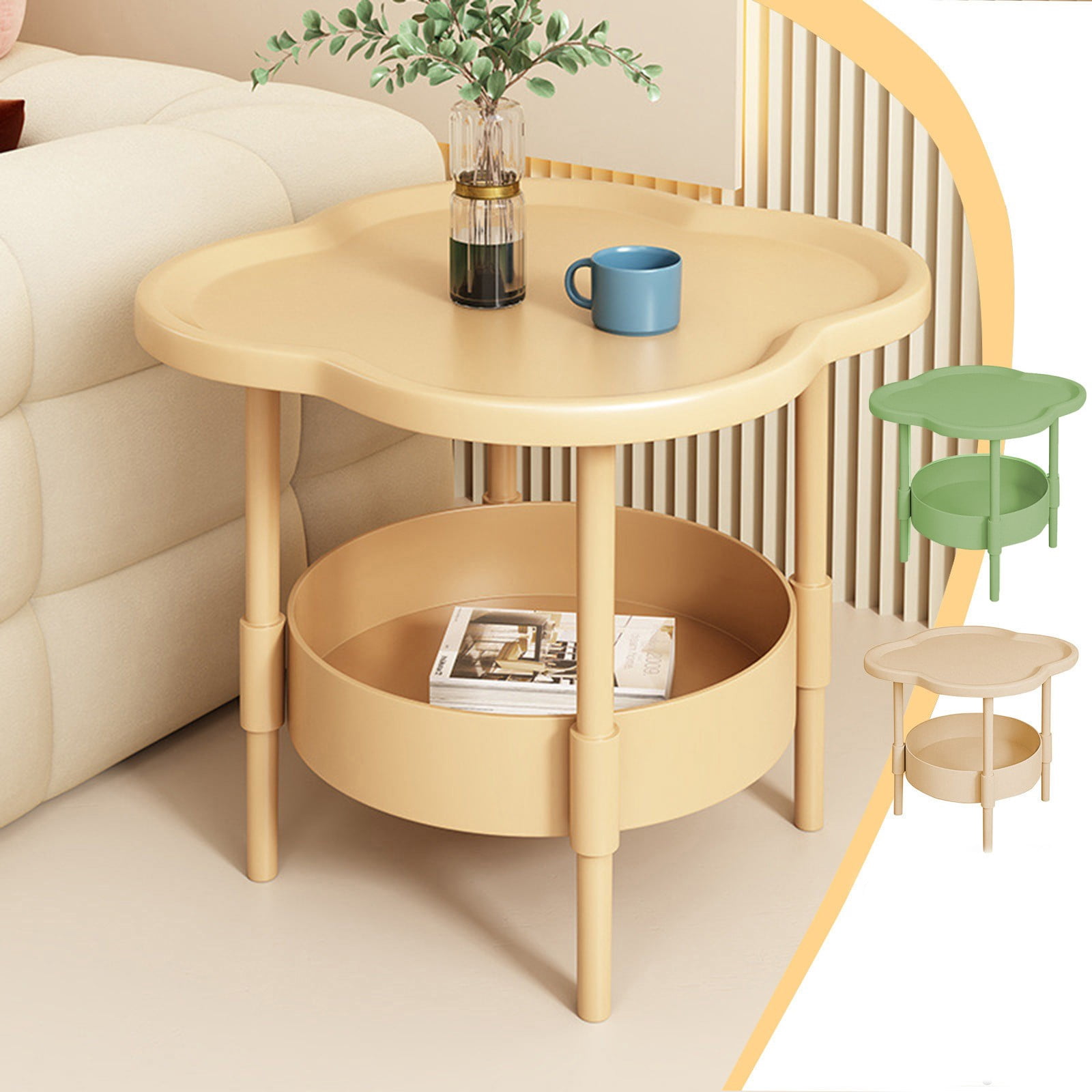 Sentmoon Nightstands Wood Nightstand Bedside Table Bedroom Bedside Small Storage Rack Home Sofa Mini Side Table Cabinet Mobile Table