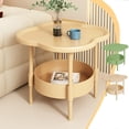 thumbnail image 1 of Antqov Bedside Table Bedroom Small Storage Rack Home Sofa Mini Cabinet Mobile Table, Nightstand for Bedroom, 2 Tier Side Table with Storage Shelf for Living Room, 1 of 9