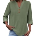 thumbnail image 1 of Swstbby Liquidation d'Économies d'Été! Hauts d'Été pour Femmes, pour Femmes T-Shirts d'Été Décontractés à Manches Courtes à Col Rond Amples Blouse Vert m, 1 of 5