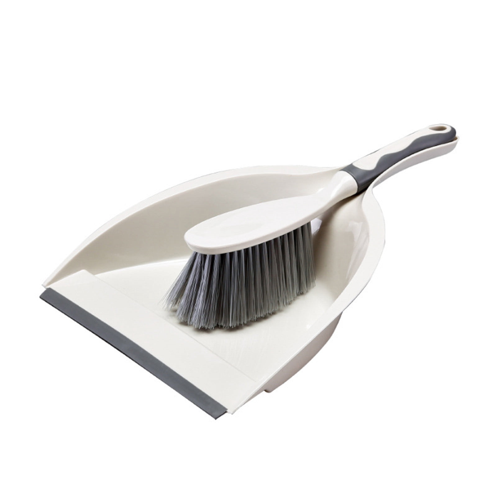 EGNMCR Kitchen Gadgets, Kitchen Accessories Dustpan And Brush Set Handheld Dustpan And Brush Comfortable Grip, Brush And Dustpan For Sofa, Tabletop, Bedroom, Tent Cleaning, 1 Piece Beige Desk Broom