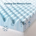 thumbnail image 3 of Zinus Spa Sensations 3 inch Swirl Cooling Gel Memory Foam Air Flow Mattress Topper, 3 of 7