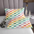 thumbnail image 3 of Erosebridal Plaid Buffalo Quilt Sets for Twin Size Bed, Rainbow Checkered Bed Set, Rectangle Room Decor, 3 of 5