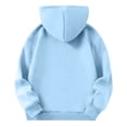 thumbnail image 4 of On Shoulder Top Children Solid Long Sleeve Hoodie Sports Casual, 4 of 7
