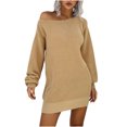 thumbnail image 2 of Gspmoly Robes d'Été pour Femmes 2025, Mode Femmes Aguichant Décontractée Robe Plissée Unie Épaule Robe à Manches Courtes Robes de Soirée pour Femmes Économies d'Été Liquidation, 2 of 7