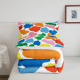 thumbnail image 4 of YST Colorful Cow Print Comforter 3pcs Rainbow Cow Bedding Cute Farm Animal Themed Decor Bedding Sets & Collections Multicolor Geometric Design Down Comforter Full Western Cowboys Bedroom Set, 4 of 6