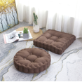 thumbnail image 1 of Coussin d'Oreiller Épaissi Rond pour Patio à la Maison, Coussin de Chaise - Brun, 1 of 4