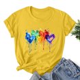 thumbnail image 2 of RKSTN Hauts pour Femmes LGBT Décontractés Coupe Ample Hauts Inspirants Égalité Été Mignon Cœur d'Amour Imprimé Manches Courtes Col Rond Pride Shirt, 2 of 3