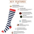 thumbnail image 2 of Womens Graduated Compression Socks 15-20 20-30 mmHg Athletic Running Nurse Stockings, 2 of 7