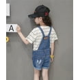 thumbnail image 2 of KIDSCOOL SPACE Salopette Courte en Jean Déchiré pour Bébé Fille, Vêtements de Travail, 10-11 Ans, 2 of 6