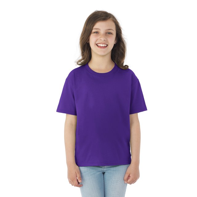 Fruit Of The Loom T-Shirt à Manches Courtes en Coton HD pour Jeunes, 14/16, Violet