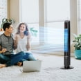 thumbnail image 2 of HOMCOM Freestanding Tower Fan Cooling for Home Bedroom with 3 Speed, 12h Timer, Oscillating, Tilt, LED Panel, Remote Controller, Black, 2 of 10