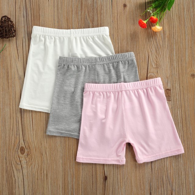 ITFABS Girls Safety Pants, Anti-emptied Stretch Solid Color Mid-rise Shorts