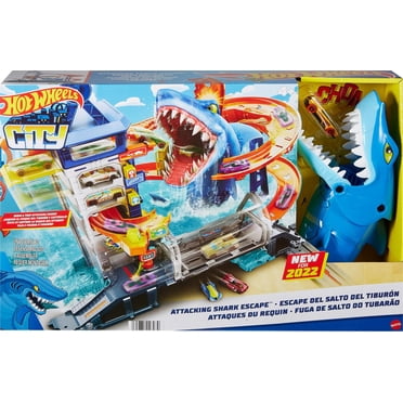 Hot Wheels Coffret L’Attaque du Requin, à partir de 4 ans