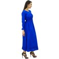 thumbnail image 4 of Bimba Robe Maxi Longue Décontractée en Coton pour Femme à Taille Smockée, 4 of 8